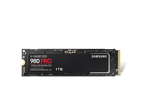 SAMSUNG 980 PRO M.2 2280 1TB PCI-Express Gen 4.0 x4, NVMe 1.3c Samsung V-NAND 3-bit MLC Internal Solid State Drive (SSD) MZ-V8P1T0B/AM