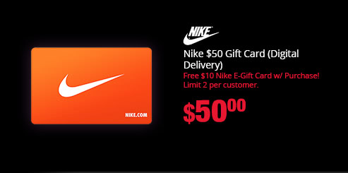 Nike $50 Gift Card (Digital Delivery)