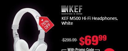 KEF M500 Hi-Fi Headphones, White