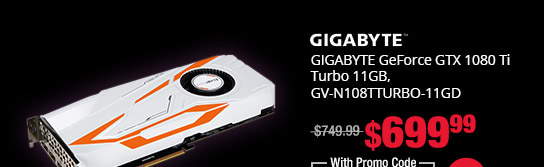 GIGABYTE GeForce GTX 1080 Ti Turbo 11GD, GV-N108TTURBO-11GD