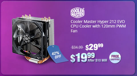 Cooler Master Hyper 212 EVO CPU Cooler with 120mm PWM Fan