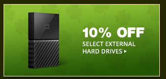 10% OFF SELECT EXTERNAL HARD DRIVES*