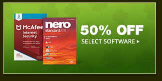 50% OFF SELECT SOFTWARE*