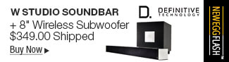 Newegg Flash - W Studio Soundbar + 8" Wireless Subwoofer