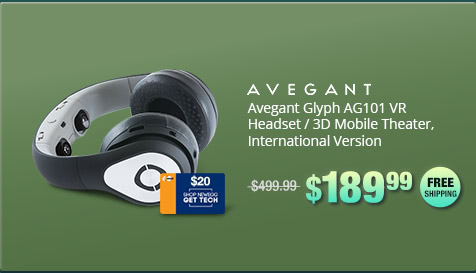 Avegant Glyph AG101 VR Headset / 3D Mobile Theater, International Version