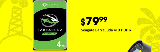 $79.99 Seagate BarraCuda 4TB HDD