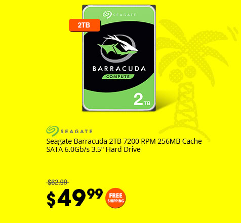 Seagate Barracuda 2TB 7200 RPM 256MB Cache SATA 6.0Gb/s 3.5" Hard Drive