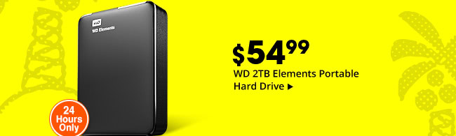 $54.99 WD 2TB Elements Portable Hard Drive