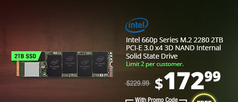 Intel 660p Series M.2 2280 2TB PCI-E 3.0 x4 3D NAND Internal Solid State Drive