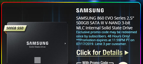 SAMSUNG 860 EVO Series 2.5" 500GB SATA III V-NAND 3-bit MLC Internal Solid State Drive
