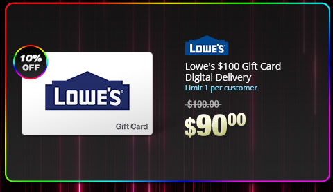 Lowe's $100 eGift Card - Digital Delivery