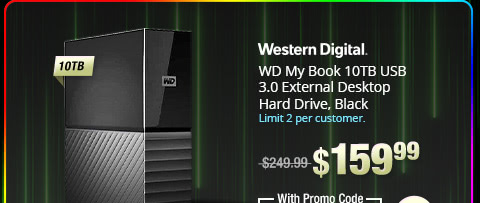 WD My Book 10TB USB 3.0 External Desktop Hard Drive, Black