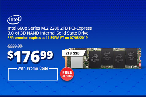 Intel 660p Series M.2 2280 2TB PCI-Express 3.0 x4 3D NAND Internal Solid State Drive