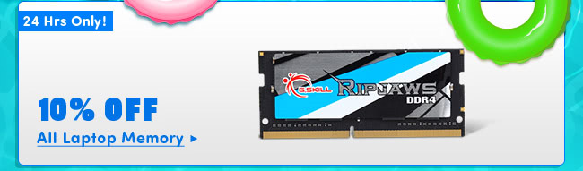 10% Off All Laptop Memory*