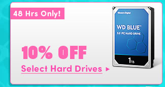 10% Off Select Hard Drives*