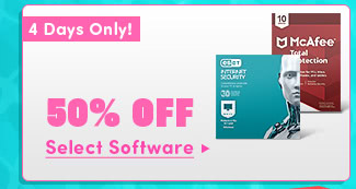 50% Off Select Software*