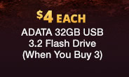 $4 Each Adata 32GB USB 3.2 Flash Drive (When You Buy 3)