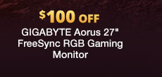 $100 Off Gigabyte Aorus 27" RGB Gaming Monitor