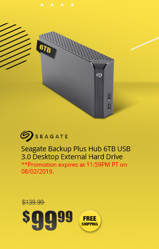 Seagate Backup Plus Hub 6TB USB 3.0 Desktop External Hard Drive