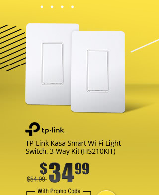 TP-Link Kasa Smart Wi-Fi Light Switch, 3-Way Kit (HS210KIT)