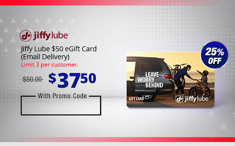 Jiffy Lube $50 Gift Card (Email Delivery)