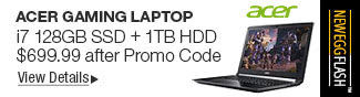 Newegg Flash - Acer Gaming Laptop i7 128GB SSD + 1TB HDD