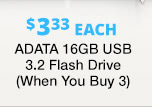  $3.33 Each: ADATA 16GB USB 3.2 Flash Drive (When You Buy 3)