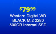 Western Digital WD BLACK M.2 2280 500GB Internal SSD