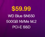 $59.99 WD Blue SN550 500GB NVMe M.2 PCI-E SSD