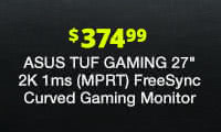 ASUS TUF GAMING 27" 2K 1ms (MPRT) FreeSync Curved Gaming Monitor