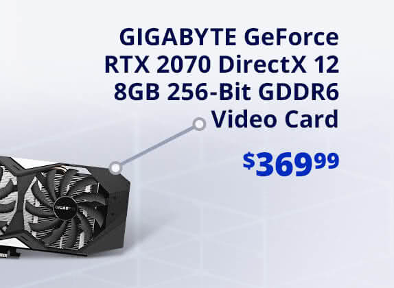 GIGABYTE GeForce RTX 2070 DirectX 12 8GB 256-Bit GDDR6 Video Card