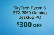 SkyTech Ryzen 5 RTX 2060 Gaming Desktop PC