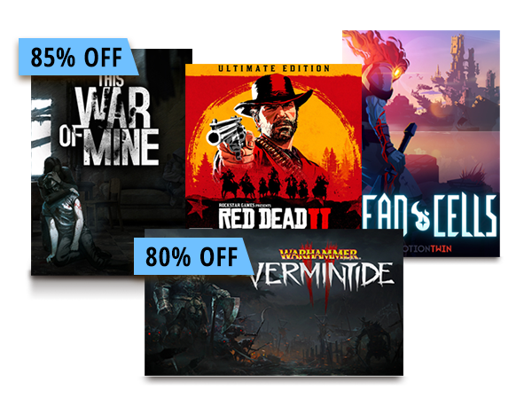 UP TO 85% OFF SELECT DIGITAL PC GAMES* 