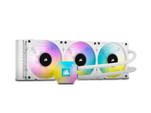 CORSAIR iCUE H150i ELITE CAPELLIX WHITE, 360mm Radiator, Liquid CPU Cooler, White, CW-9060051-WW