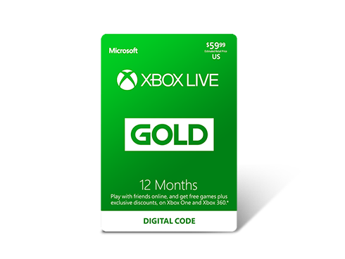 Xbox Gold Live: 12 Month Membership US (Digital Code)