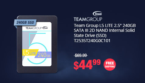 Team Group L5 LITE 2.5" 240GB SATA III 2D NAND Internal Solid State Drive (SSD) T2535T240G0C101