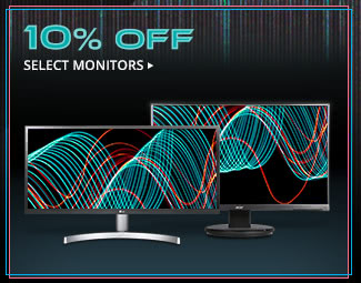 10% OFF SELECT MONITORS*