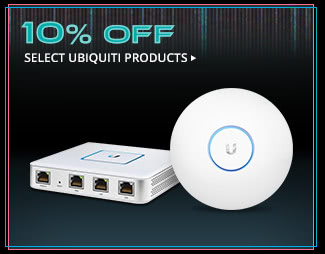 10% OFF SELECT UBIQUITI PRODUCTS*