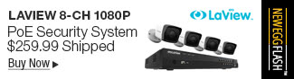 Newegg Flash - LaView 8-CH 1080P PoE Security System
