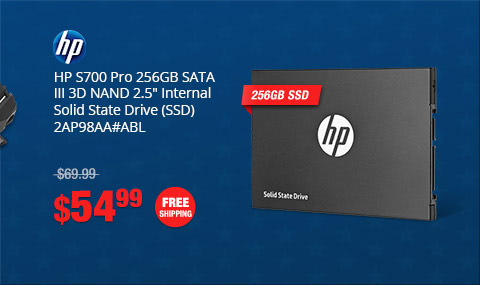 HP S700 Pro 256GB SATA III 3D NAND 2.5" Internal Solid State Drive (SSD) 2AP98AA#ABL