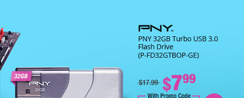 PNY 32GB Turbo USB 3.0 Flash Drive (P-FD32GTBOP-GE)