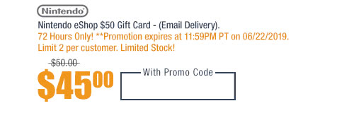 Nintendo eShop $50 Gift Card - (Email Delivery)