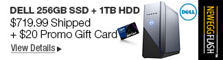 Newegg Flash - Dell 256GB SSD + 1TB HDD