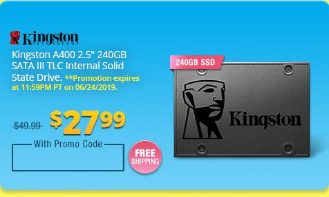 Kingston A400 2.5" 240GB SATA III TLC Internal Solid State Drive