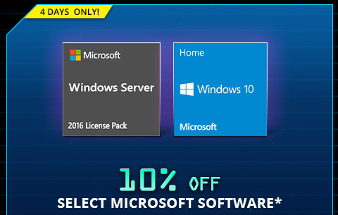 10% OFF SELECT MICROSOFT SOFTWARE*