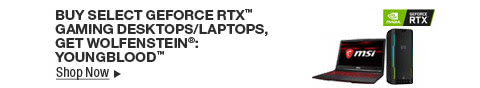 Buy Select Geforce RTX Gaming Desktops/Laptops, Get Wolfenstein: Youngblood