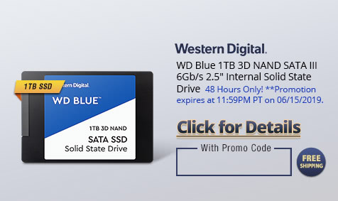 WD Blue 1TB 3D NAND SATA III 6Gb/s 2.5" Internal Solid State Drive