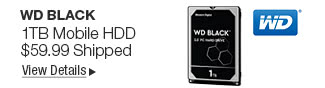 Newegg Flash - WD Black 1TB Mobile HDD