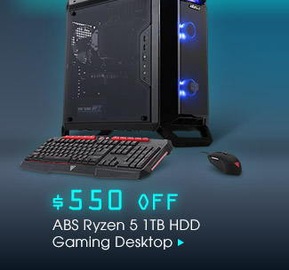 ABS Ryzen 5 1TB HDD Gaming Desktop