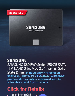 SAMSUNG 860 EVO Series 250GB SATA III V-NAND 3-bit MLC 2.5" Internal Solid State Drive